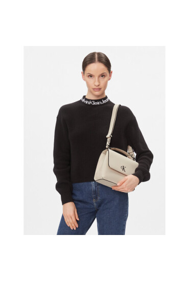 Calvin Klein Jeans Дамска чанта Minimal Monogram Top Handle22 K60K611868 Екрю - Mera.bg