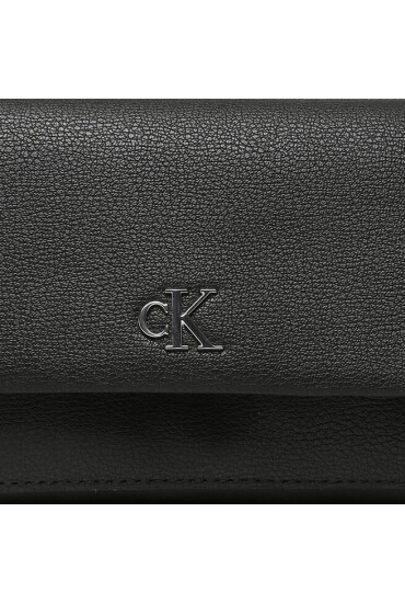 Calvin Klein Jeans Дамска чанта Minimal Monogram Walet W/Strap K60K610704 Черен - Mera.bg