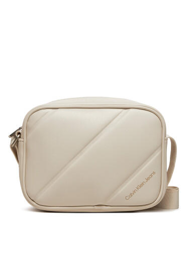 Calvin Klein Jeans Дамска чанта Quilted Camerabag18 K60K611821 Екрю - Mera.bg