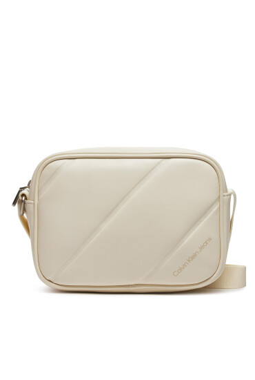 Calvin Klein Jeans Дамска чанта Quilted Camerabag18 K60K611821 Екрю - Mera.bg