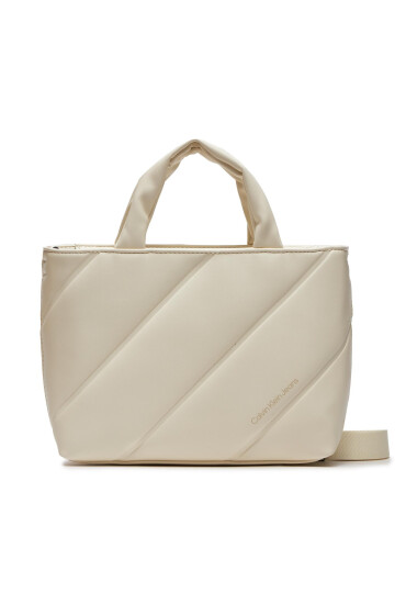 Calvin Klein Jeans Дамска чанта Quilted Micro Ew Tote22 K60K611957 Екрю - Mera.bg