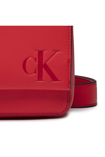 Calvin Klein Jeans Дамска чанта Sculpted Boxy Top Handle20 Mono K60K610067 Червен - Mera.bg