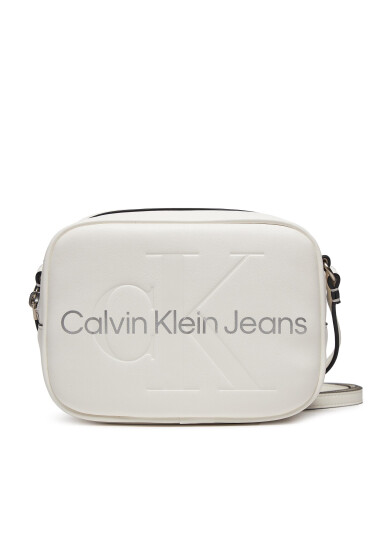 Calvin Klein Jeans Дамска чанта Sculpted Camera Bag18 Mono K60K610275 White/Silver Logo 0LI - Mera.bg