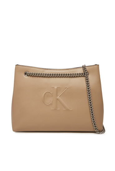 Calvin Klein Jeans Дамска чанта Sculpted Chain Shoulder Bag LV04K3163G Бежов - Mera.bg
