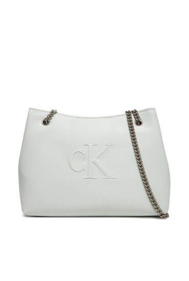 Calvin Klein Jeans Дамска чанта Sculpted Chain Shoulder Bag LV04K3163G Сив - Mera.bg