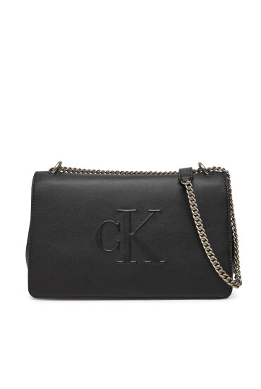 Calvin Klein Jeans Дамска чанта Sculpted Ew Flap Conv Chain LV04K3035G Черен - Mera.bg