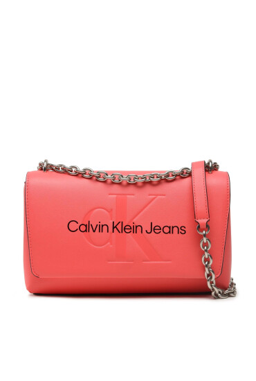 Calvin Klein Jeans Дамска чанта Sculpted Ew Flap Conv25 Mono K60K607198 Коралов - Mera.bg