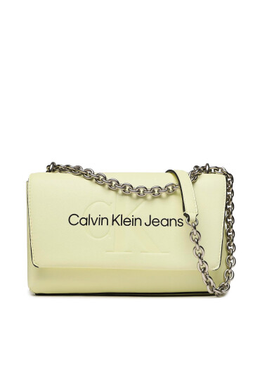 Calvin Klein Jeans Дамска чанта Sculpted Ew Flap Conv25 Mono K60K607198 Жълт - Mera.bg