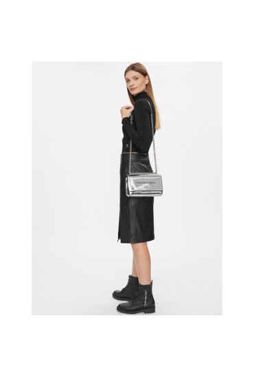 Calvin Klein Jeans Дамска чанта Sculpted Ew Flap Conv25 Mono S K60K611856 Сребрист - Mera.bg