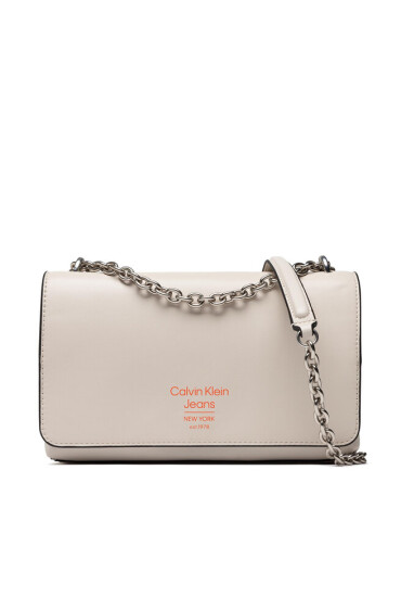 Calvin Klein Jeans Дамска чанта Sculpted Ew Flap Conv25 Spec K60K610072 Бежов - Mera.bg