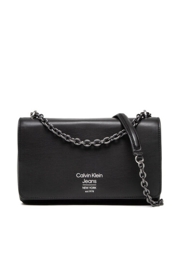 Calvin Klein Jeans Дамска чанта Sculpted Ew Flap Conv25 Spec K60K610072 Черен - Mera.bg