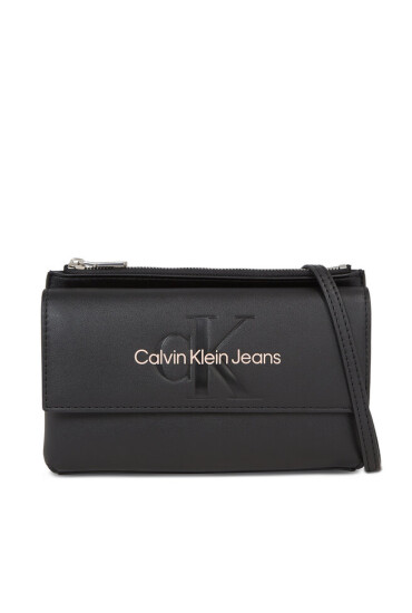 Calvin Klein Jeans Дамска чанта Sculpted Ew Flap Xbody Mono K60K610579 Black With Rose 01F - Mera.bg