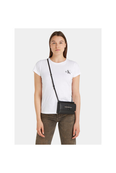 Calvin Klein Jeans Дамска чанта Sculpted Ew Flap Xbody Mono K60K610579 Black With Rose 01F - Mera.bg