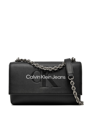Calvin Klein Jeans Дамска чанта Sculpted Ew Flat W/Chain25 Mono K60K612221 Черен - Mera.bg