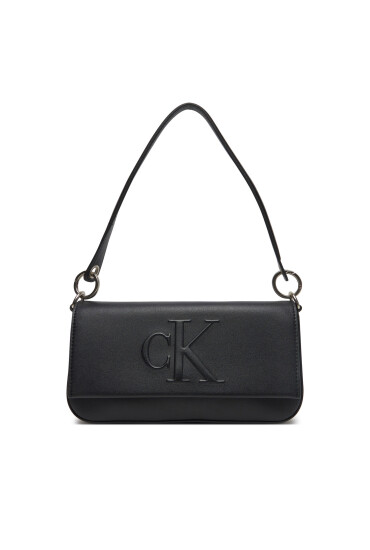 Calvin Klein Jeans Дамска чанта Sculpted Flap Shoulder Pouch LV04K3148G Черен - Mera.bg