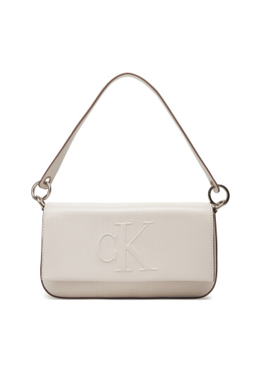 Calvin Klein Jeans Дамска чанта Sculpted Flap Shoulder Pouch25 LV04K3148G Екрю - Mera.bg