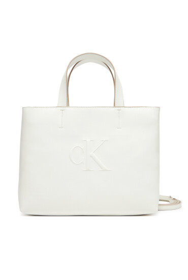Calvin Klein Jeans Дамска чанта Sculpted Mini Ew Tote LV04K3111G Бял - Mera.bg