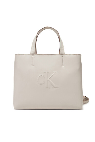 Calvin Klein Jeans Дамска чанта Sculpted Mini Ew Tote LV04K3111G Екрю - Mera.bg