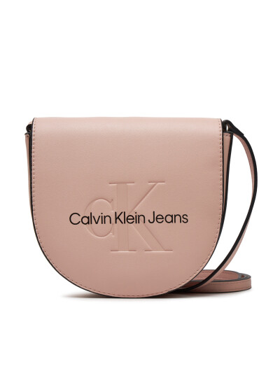 Calvin Klein Jeans Дамска чанта Sculpted Mini Saddle Bag K60K611966 Розов - Mera.bg
