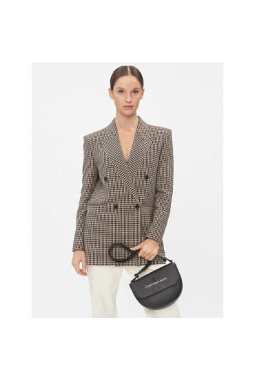 Calvin Klein Jeans Дамска чанта Sculpted Saddle Bag22 Mono K60K611223 Black With Rose 01F - Mera.bg