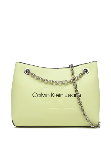 Calvin Klein Jeans Дамска чанта Sculpted Shoulder Bag 24 Mono K60K607831 Зелен - Mera.bg