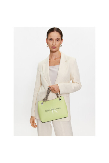 Calvin Klein Jeans Дамска чанта Sculpted Shoulder Bag 24 Mono K60K607831 Зелен - Mera.bg