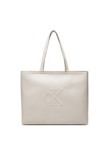 Calvin Klein Jeans Дамска чанта Sculpted Slim Tote34 LV04K3070G Екрю - Mera.bg