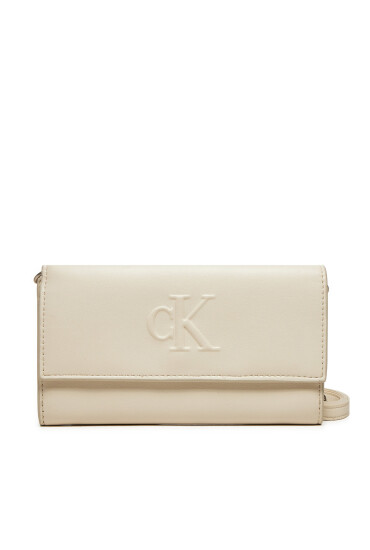 Calvin Klein Jeans Дамска чанта Scylpted Long K60K612742 Екрю - Mera.bg