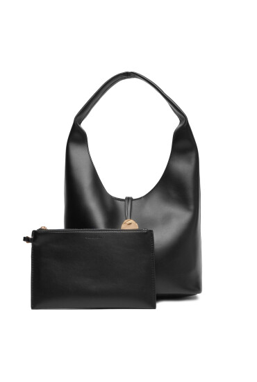 Calvin Klein Jeans Дамска чанта Stone Lock Slouchy Small Shoulde LV04K3176G Черен - Mera.bg
