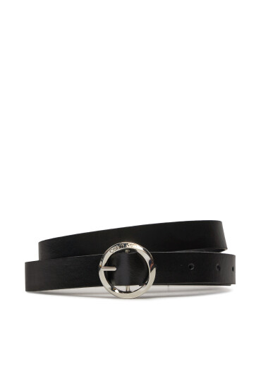 Calvin Klein Jeans Дамски колан Faceted Round Buckle Belt 2.0 K60K612211 Черен - Mera.bg