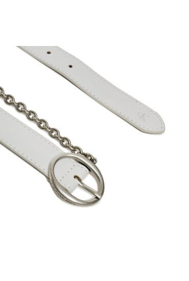 Calvin Klein Jeans Дамски колан Round Classic Chain 25Mm K60K610360 Бял - Mera.bg
