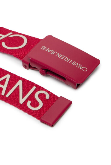 Calvin Klein Jeans Детски колан Calvin Klein Canvas Logo Belt IU0IU00125 Червен - Mera.bg