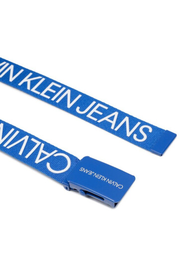 Calvin Klein Jeans Детски колан Canvas Logo Belt IU0IU00125 Син - Mera.bg