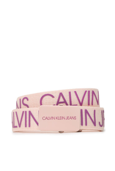 Calvin Klein Jeans Детски колан Canvas Logo Belt IU0IU00125 Розов - Mera.bg
