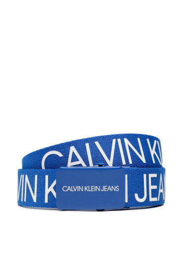 Calvin Klein Jeans Детски колан Canvas Logo Belt IU0IU00125 Син - Mera.bg
