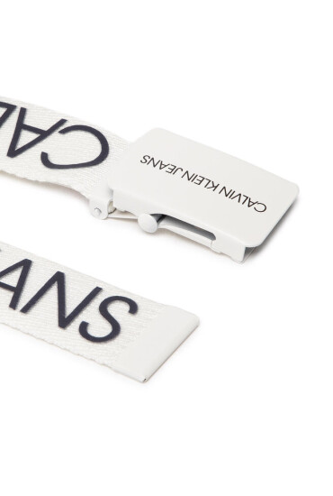 Calvin Klein Jeans Детски колан Canvas Logo Belt IU0IU00125 Бял - Mera.bg
