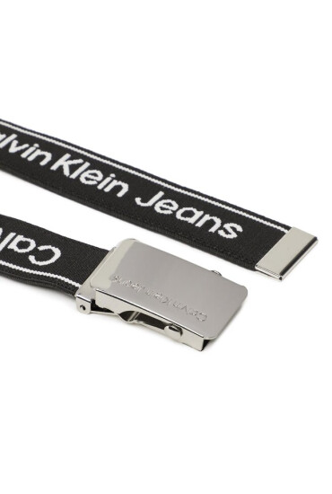Calvin Klein Jeans Детски колан Logo Taupe Buckle Belt IU0IU00393 Черен - Mera.bg