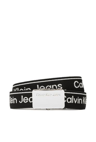Calvin Klein Jeans Детски колан Logo Taupe Buckle Belt IU0IU00393 Черен - Mera.bg