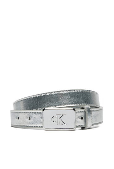 Calvin Klein Jeans Детски колан Metallic Buckle Belt IU0IU00666 Сребрист - Mera.bg