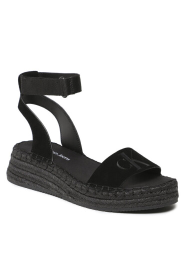 Calvin Klein Jeans Еспадрили Sporty Wedge Rope Su Con YW0YW00977 Черен - Mera.bg