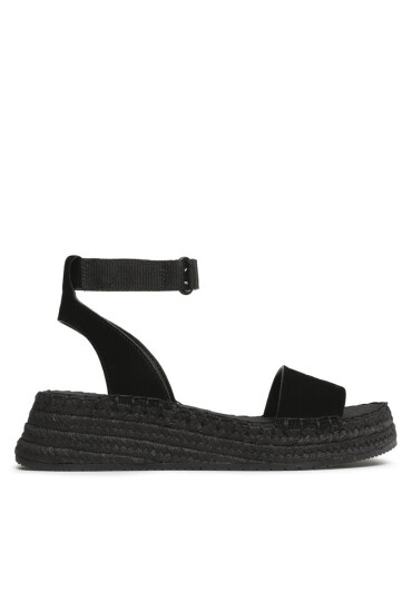 Calvin Klein Jeans Еспадрили Sporty Wedge Rope Su Con YW0YW00977 Черен - Mera.bg
