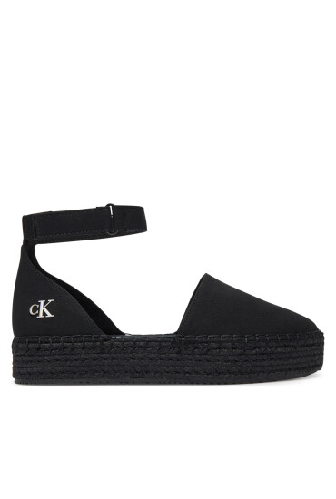 Calvin Klein Jeans Еспадрили Flatform Espadrille Sling Mg YW0YW01735 Черен - Mera.bg