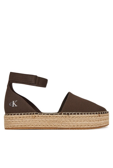 Calvin Klein Jeans Еспадрили Flatform Espadrille Sling Mg YW0YW01735 Кафяв - Mera.bg