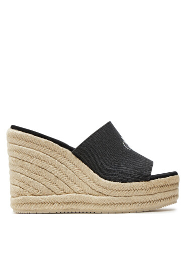 Calvin Klein Jeans Еспадрили Slide Wedge Rope Sandal Ml Btw YW0YW01356 Черен - Mera.bg