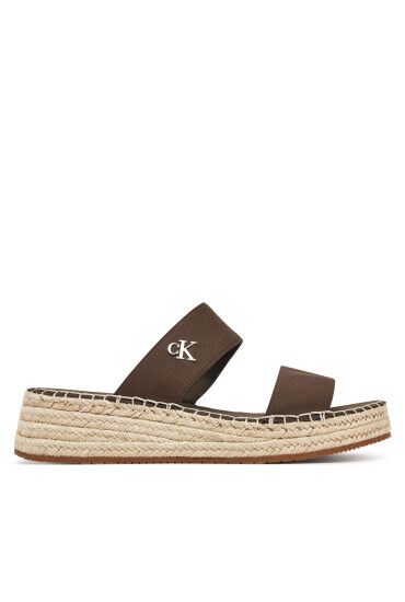 Calvin Klein Jeans Еспадрили Sporty Rope Mg Lth Webbing YW0YW01704 Кафяв - Mera.bg