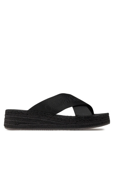 Calvin Klein Jeans Еспадрили Sporty Wedge Rope Sandal Mr YW0YW01364 Черен - Mera.bg