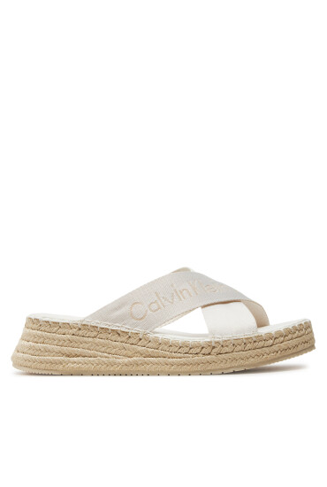 Calvin Klein Jeans Еспадрили Sporty Wedge Rope Sandal Mr YW0YW01364 Бял - Mera.bg