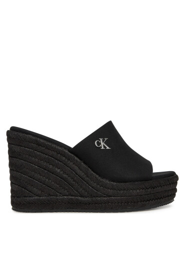 Calvin Klein Jeans Еспадрили Wedge Rope Slide Mg YW0YW01699 Черен - Mera.bg