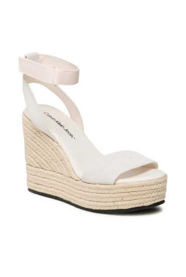 Calvin Klein Jeans Еспадрили Wedge Sandal Su Con YW0YW01026 Ancient White YBH - Mera.bg