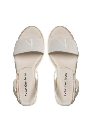 Calvin Klein Jeans Еспадрили Wedge Sandal Su Con YW0YW01026 Ancient White YBH - Mera.bg